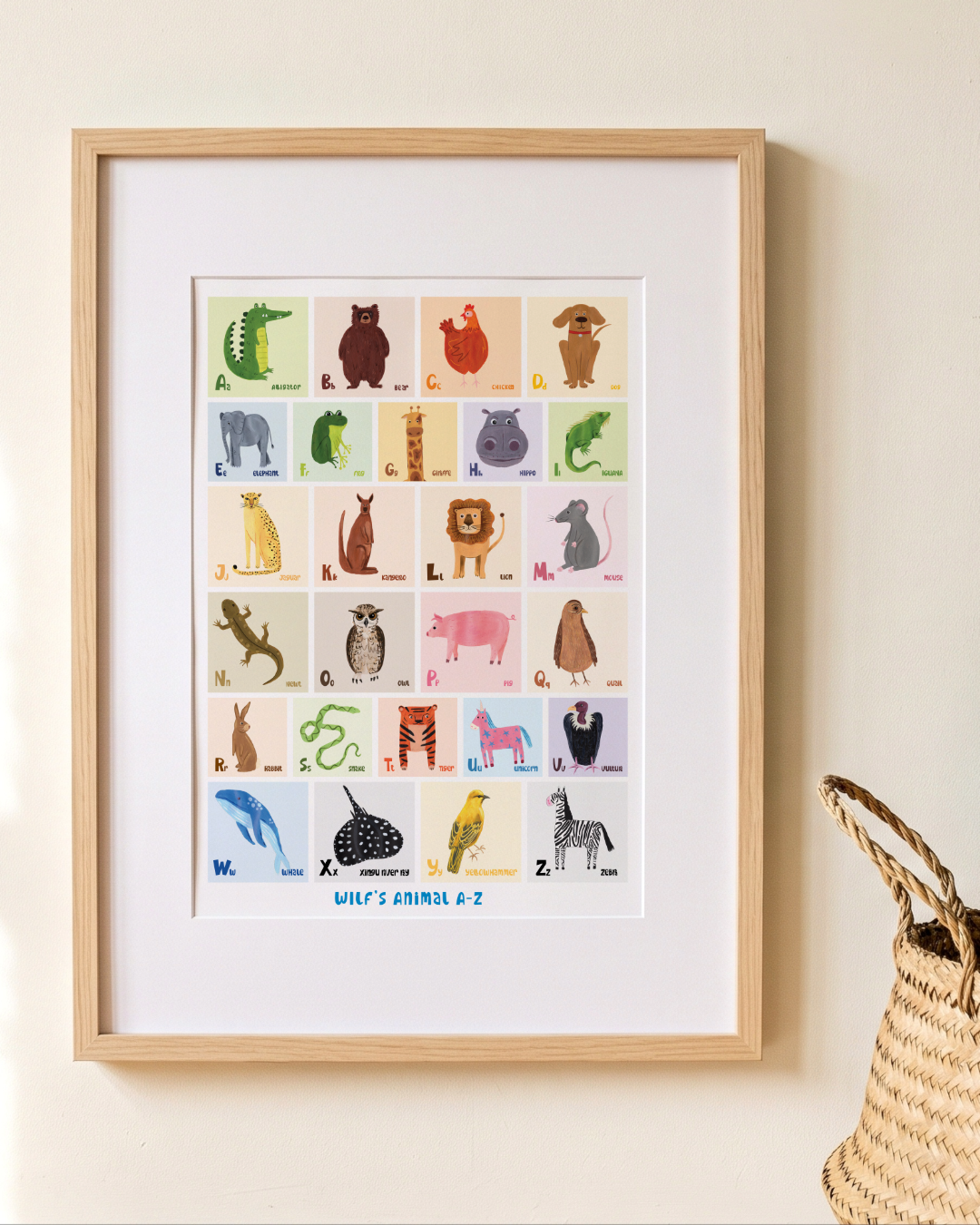 ABC Animal Poster Print