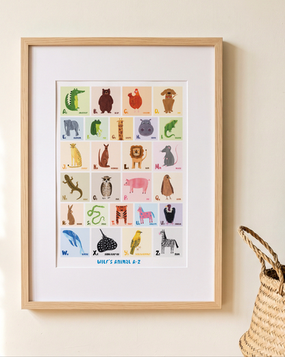 ABC Animal Poster Print