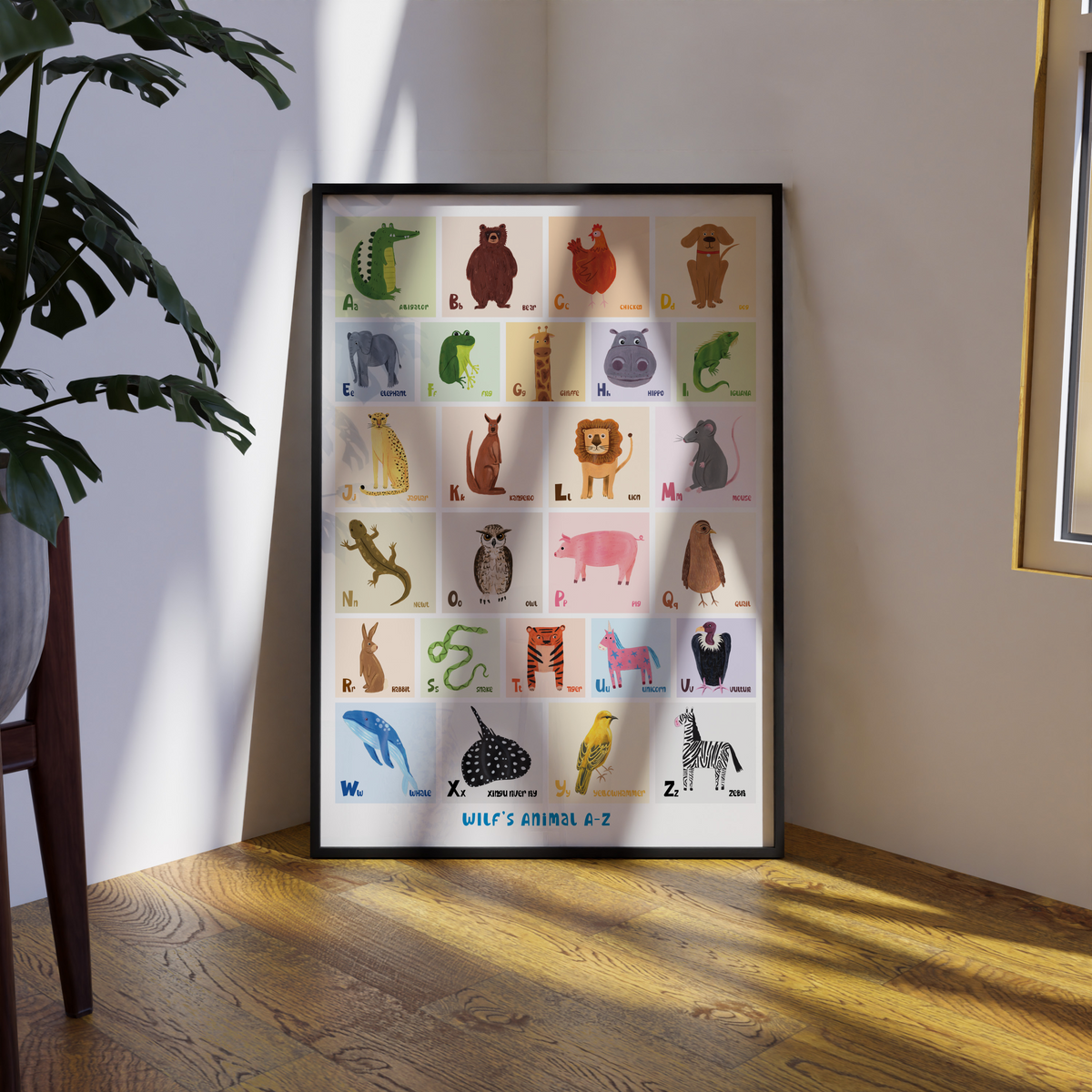 ABC Animal Poster Print