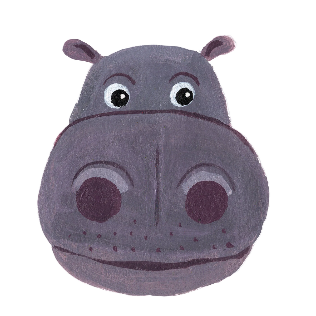 A5 Framed Original Hippo