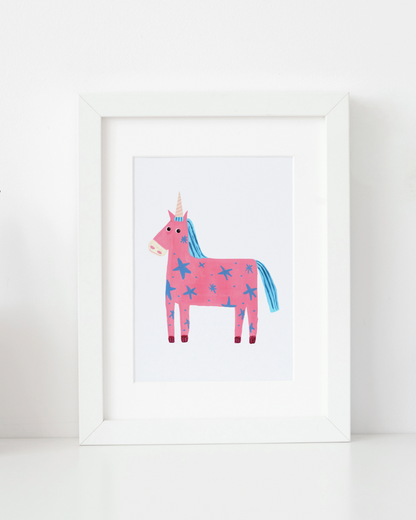 A5 Framed Original Unicorn