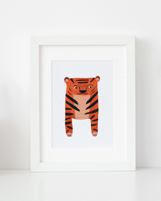 A5 Framed Original Tiger