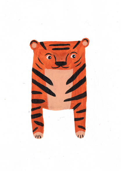 A5 Framed Original Tiger